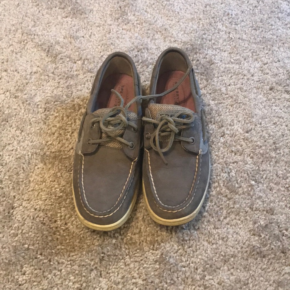 Grey Sperry Top-Siders size 6